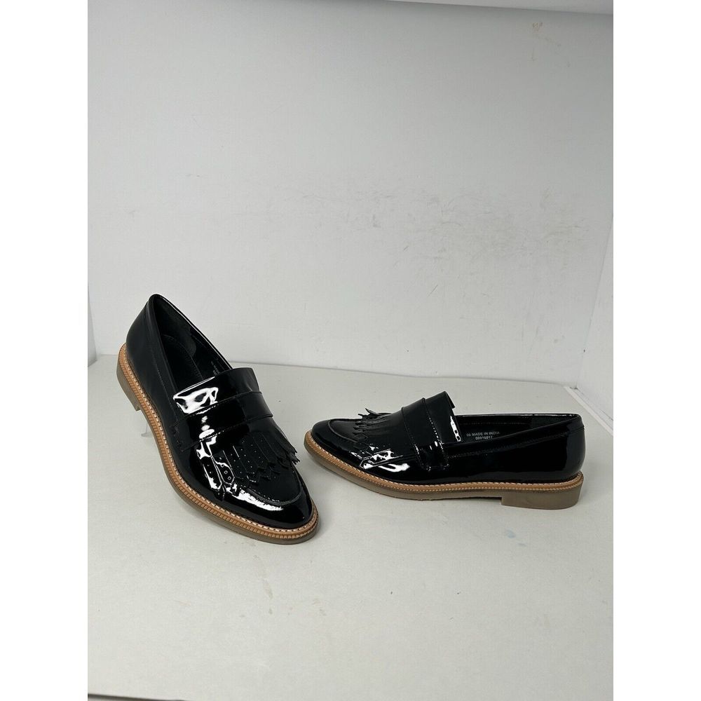 ASOS  New Fringed‎ Patent Leather Loafers Sz 7 1/2